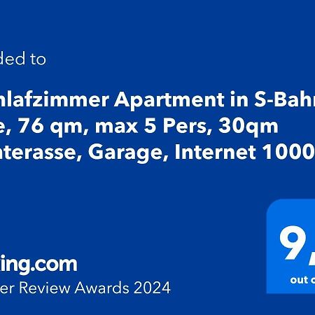 3 Zimmer Apartment In S-Bahn Naehe, 76 Qm, Max 5 Pers, 30Qm Dachterasse, Garage, Internet 1000 Mbit Gärtringen Dış mekan fotoğraf