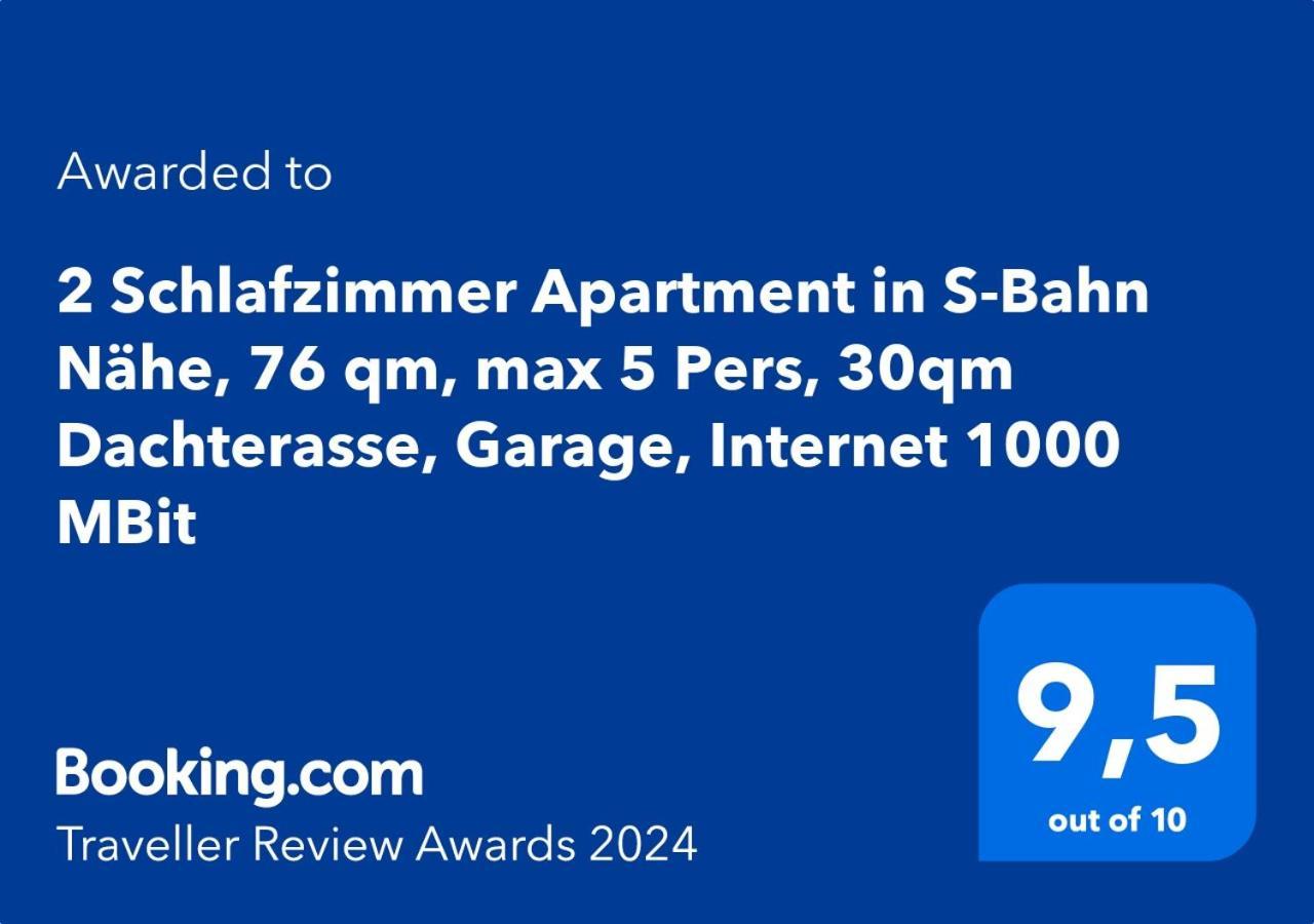 3 Zimmer Apartment In S-Bahn Naehe, 76 Qm, Max 5 Pers, 30Qm Dachterasse, Garage, Internet 1000 Mbit Gärtringen Dış mekan fotoğraf